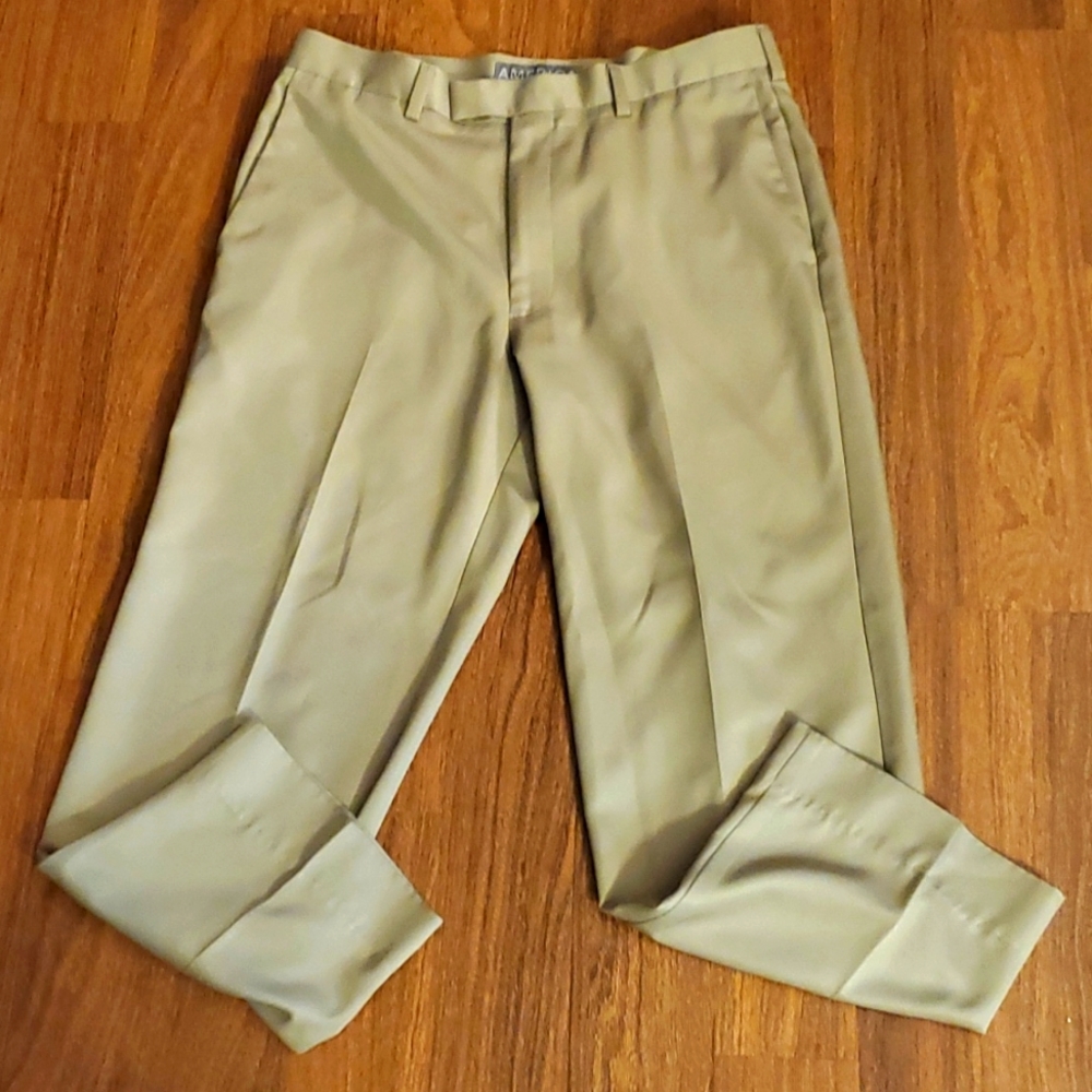 Perry Ellis America Men's Tan Dress Pants - Size 32W X 30L (Altered to 25.5L)